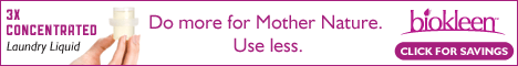 Biokleen - Do more for Mother Nature. Use less. - 3x concentrated laundry liquid. < Click for savings >