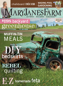 Current Cover of MaryJanesFarm magazine