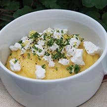 polenta with herbs & goat cheese